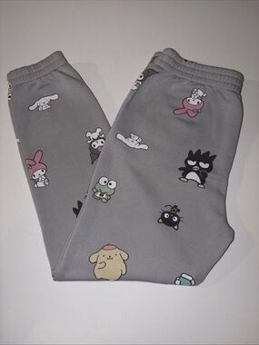 Sanrio Grey Sweatpants Joggers with Hello Kitty & Friends Size XL